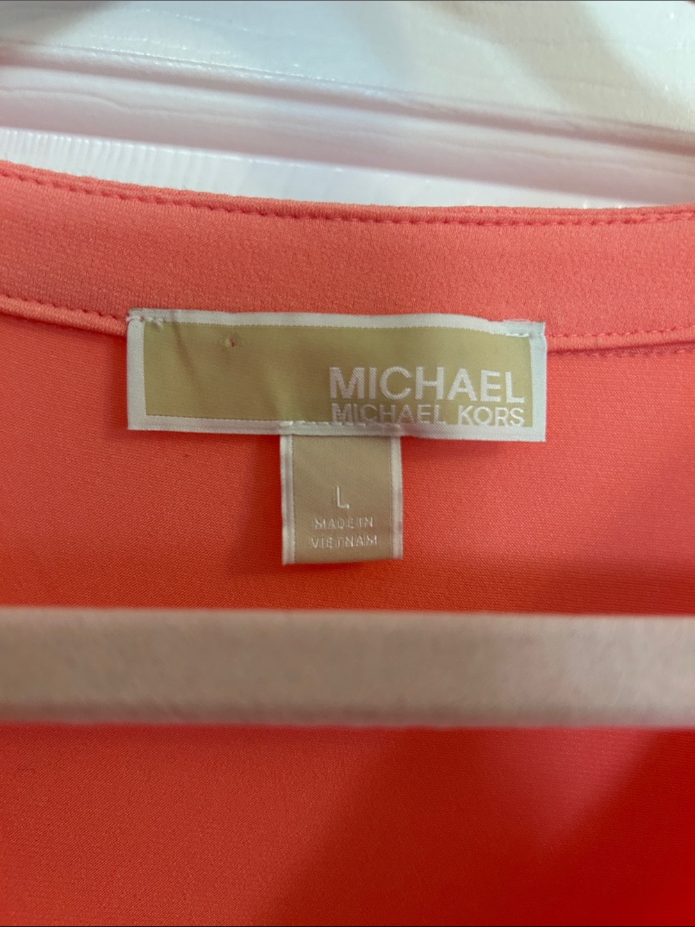 Michael Kors Coral Sleeveless V-Neck Tie Dress - Picture 4 of 10